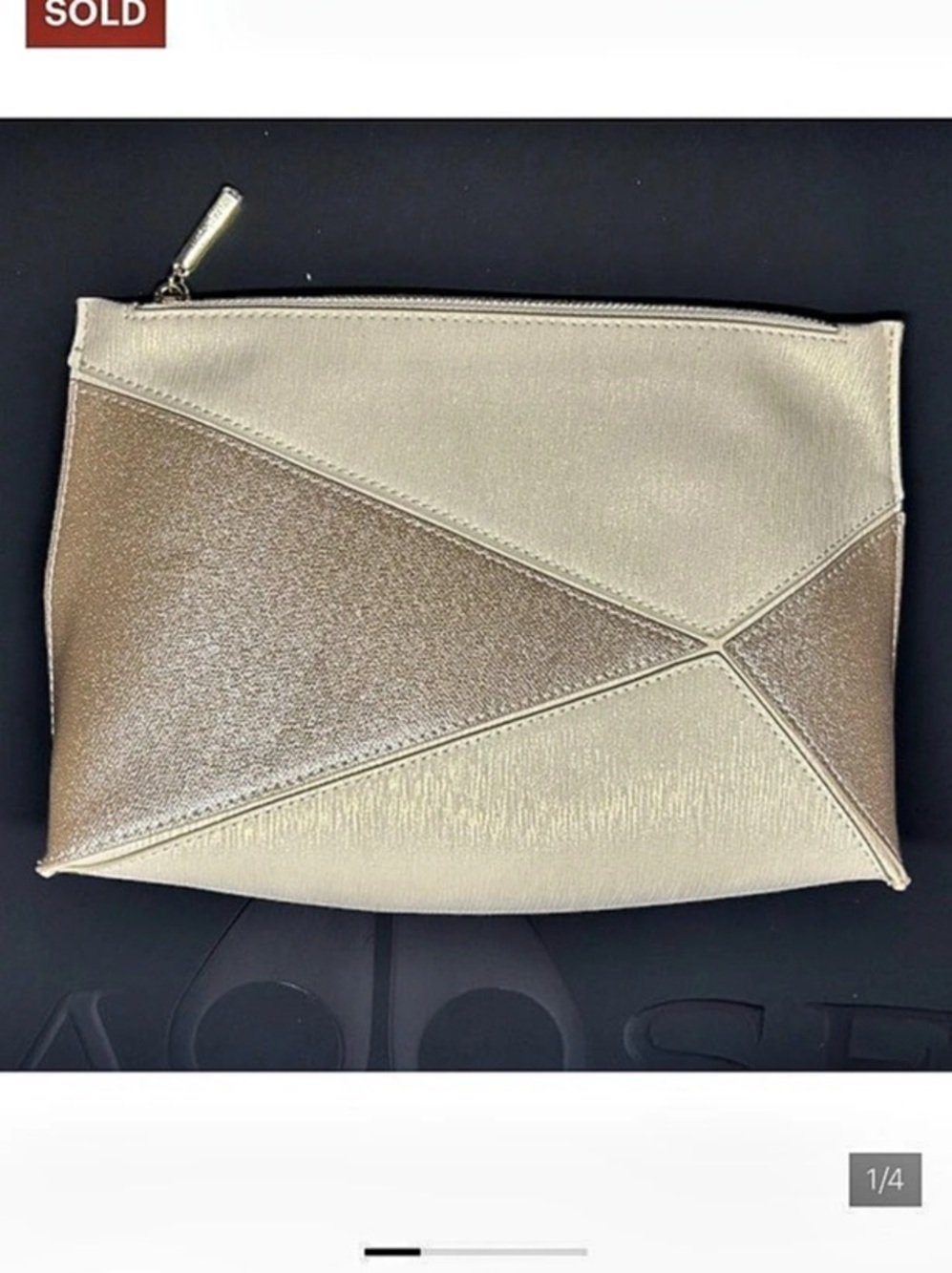 Estée Lauder Geometric Gold Clutch NWT